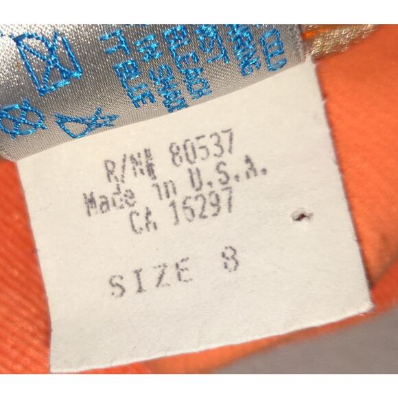 Vintage Baja Blue Swimsuit Sz 8 One Piece Neon Orange Tank Style Silver Detail - Picture 16 of 16